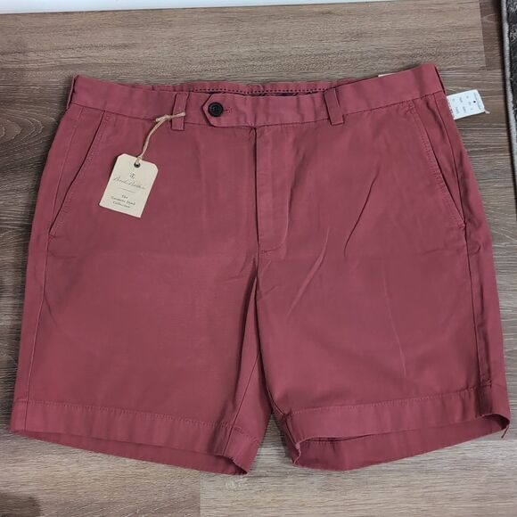 BROOKS Brothers 7" Inseam Red Bermuda Short Size 35 NWT - Picture 1 of 8